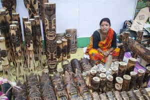 handicrafts fair mela woman seller 