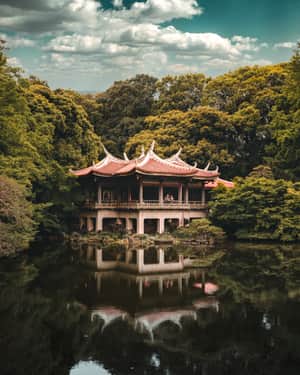 Japan mountain fuji temple