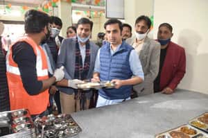 Gautam Gambhir 1 rupee lunch delhi 