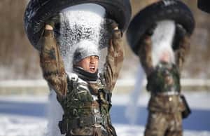 china army military snow india border