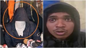 Masked man within farmers