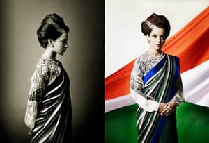 Kangana ranaut photoshoot as indira gandhi