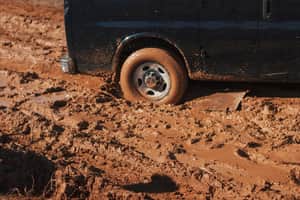 mud car road wheels accident rain dirt