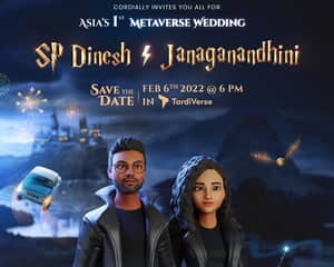 metaverse wedding couple