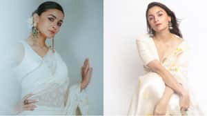 Alia Bhatt white saree
