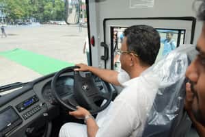 Firhad Hakim in ac e bus
