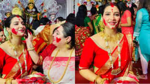 Subhashree Ganguly pujo