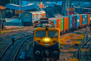 Indian Railway goods train 