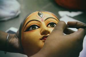 Mohaloya durga eye painting