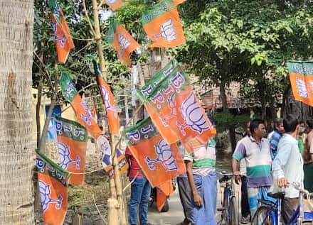bjp flag rally Bengali News