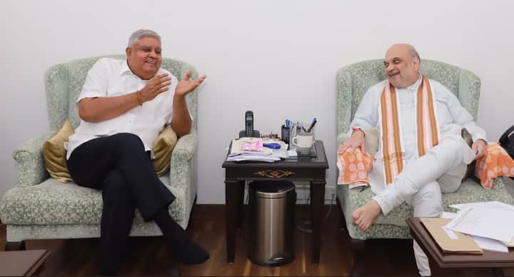 Jagdeep dhankhar meets amit shah Bengali News