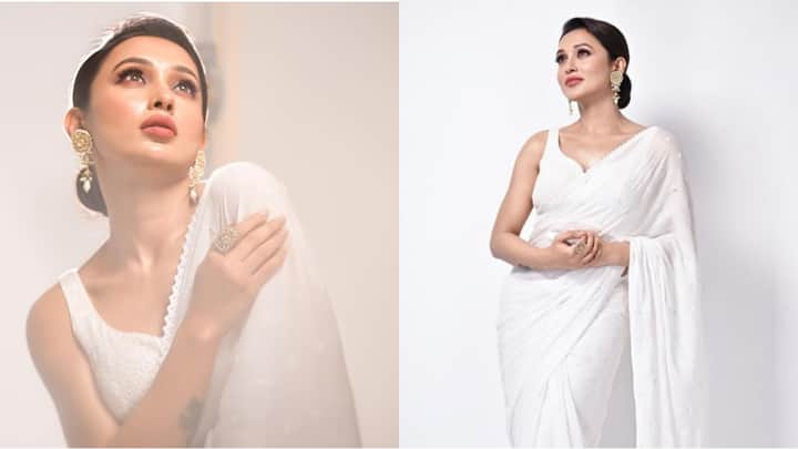 Mimi white saree new Bengali News