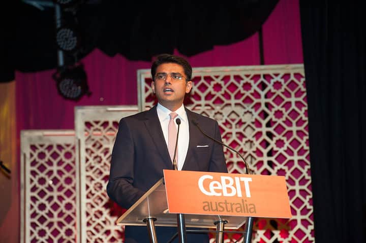 Sachin Pilot at cebit Bengali News