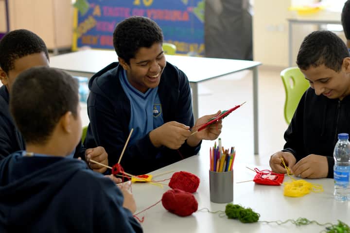student kids class room