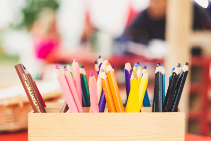 crayons play school